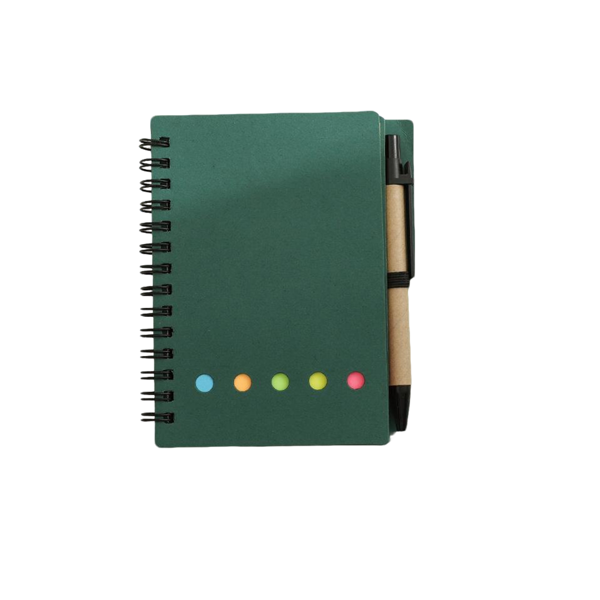 Kraft Spiral Notebook With Sticky Notes Pen Set 5