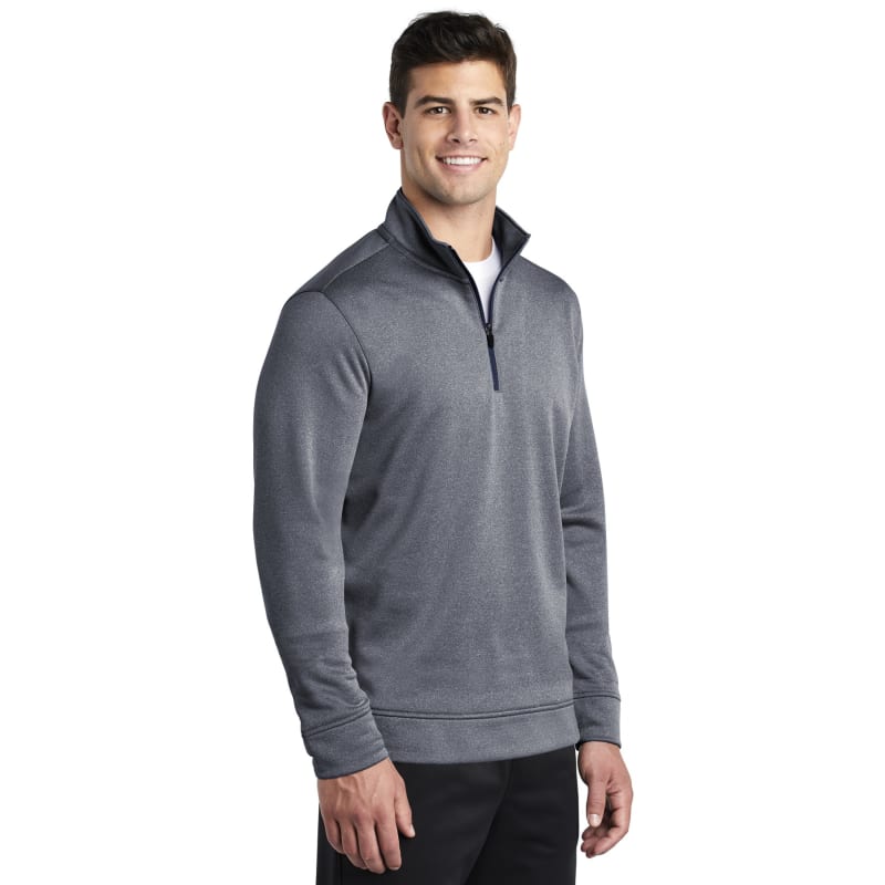 Sport-Tek PosiCharge Sport-Wick Heather Fleece 1/4-Zip Pullover., custom hoodie or sweatshirt with logo imprint 21