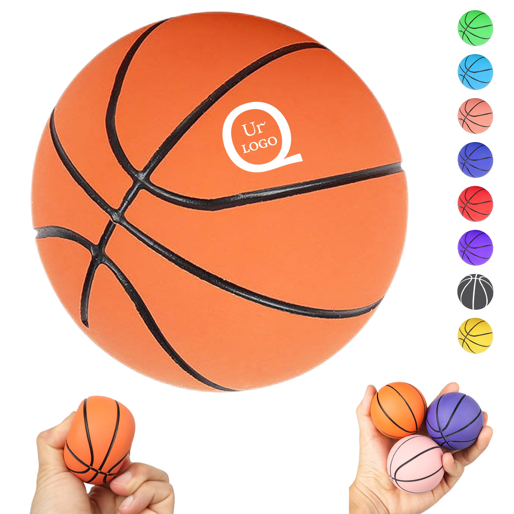 6Cm Mini-Rubber Basketball Stress Reliever 4