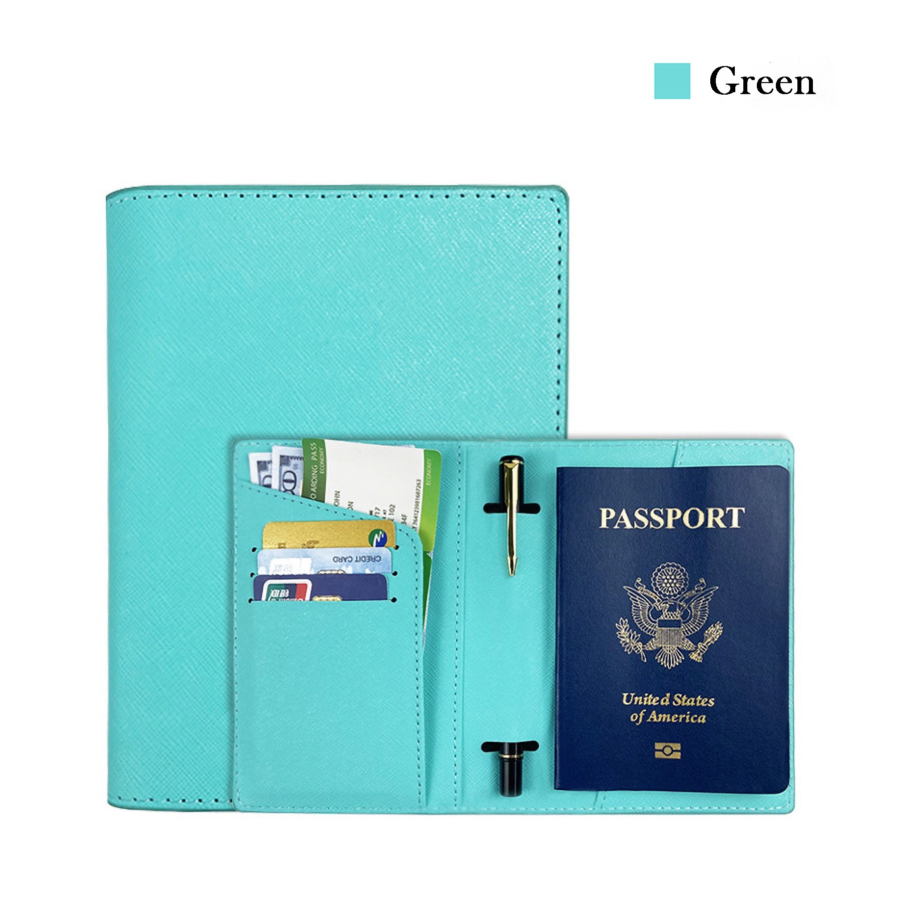 Passport Cover With Card Slots And A Pen Slot 5