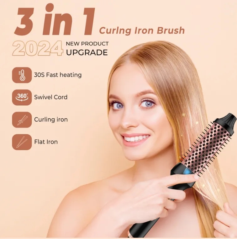 OEM Custom Thermal Hair Brush with Snag Free Bristles & 392F Heat for All Hair Types 4