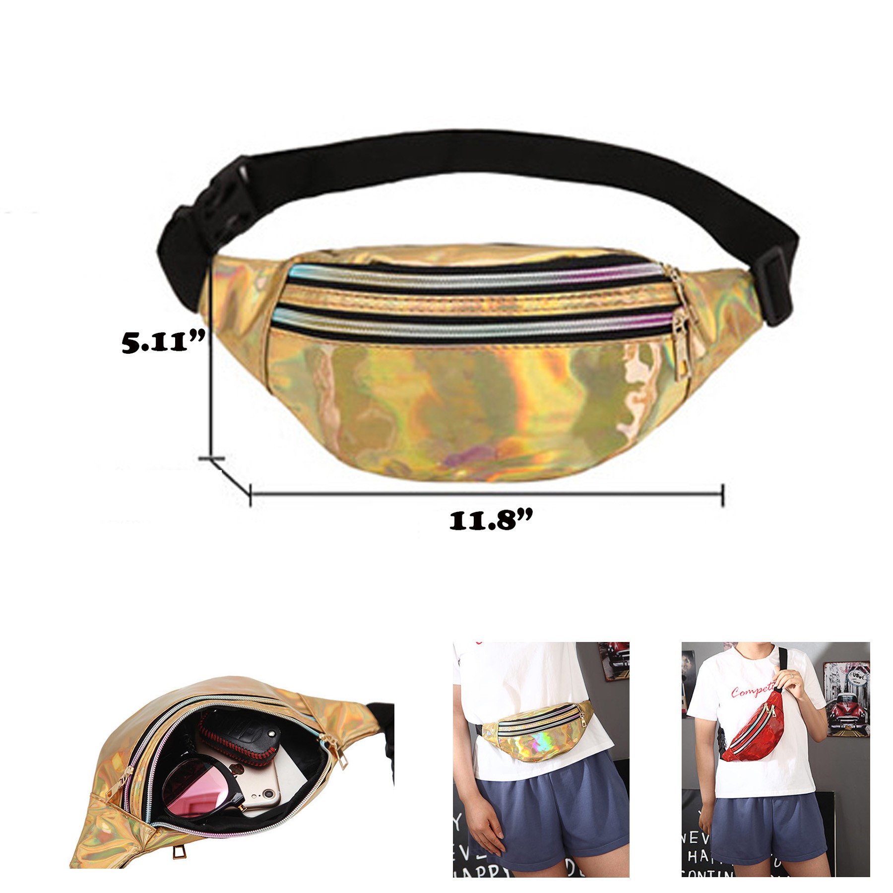 Shiny Waist Bum Bag 2