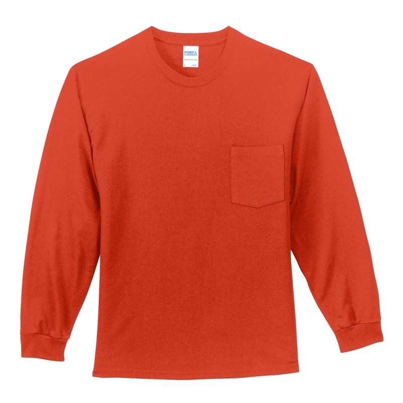 Port & Company Tall Long Sleeve Essential Pocket Tee. 31