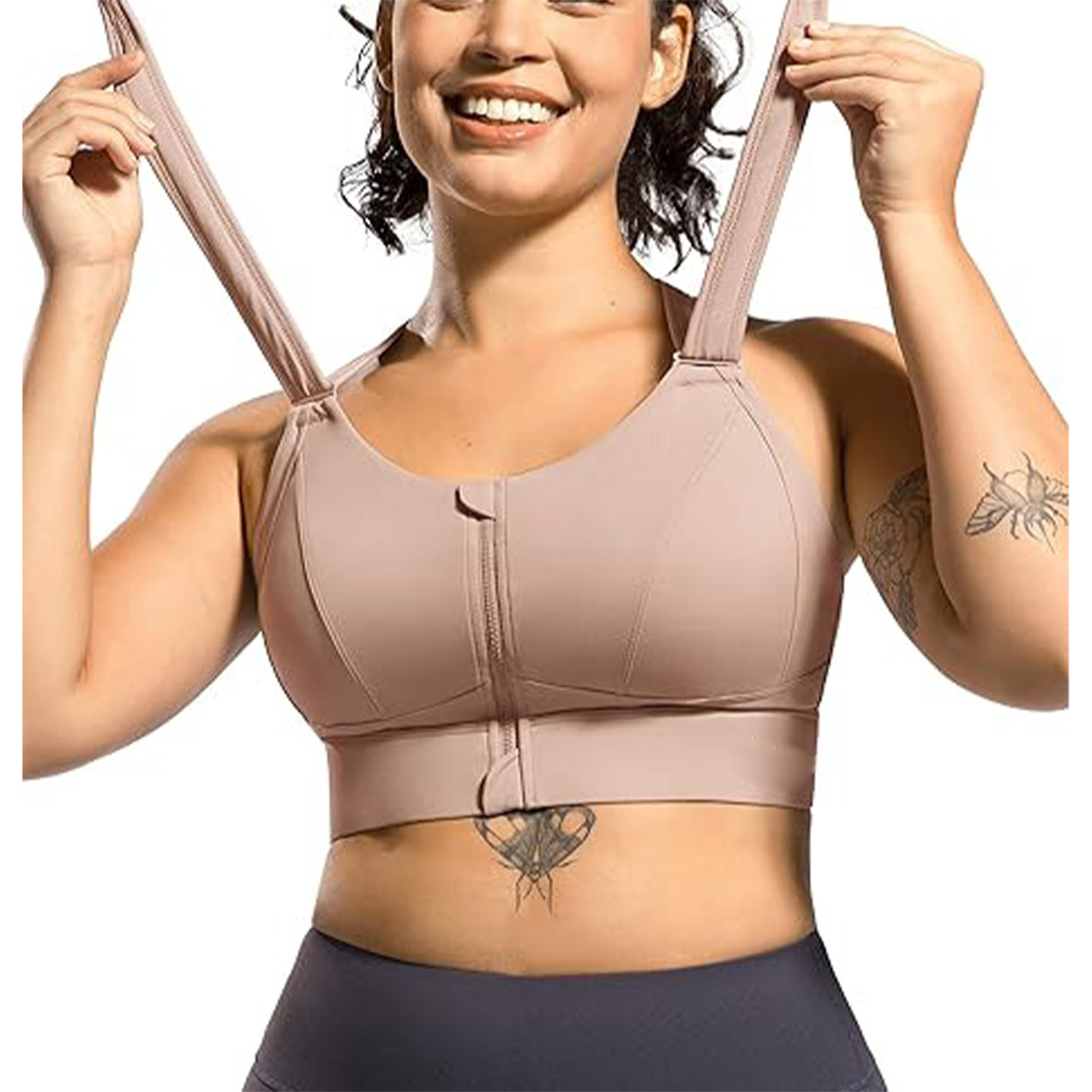 Women's Adjustable Zipper Front Bra 13