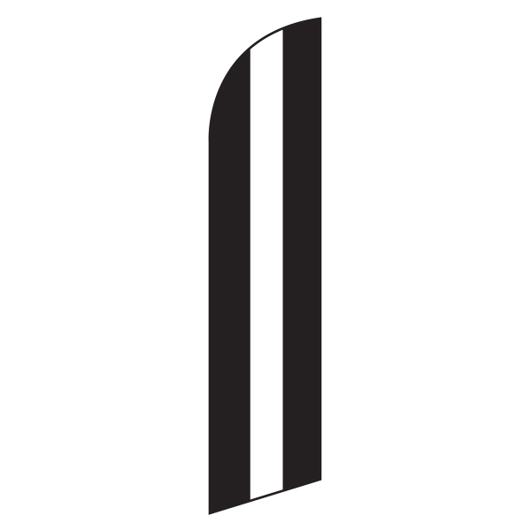 Custom Message Flag - 9.5' x 2' Swooper (3) Vertical Stripes 1