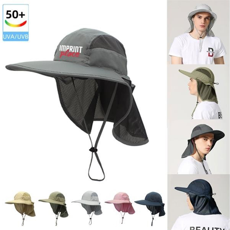 Outdoor Mesh Sun/fishing Hat With Neck Cape 9