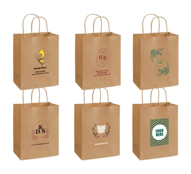 Printed Kraft Paper Shopping Bags (Double Sided) 6