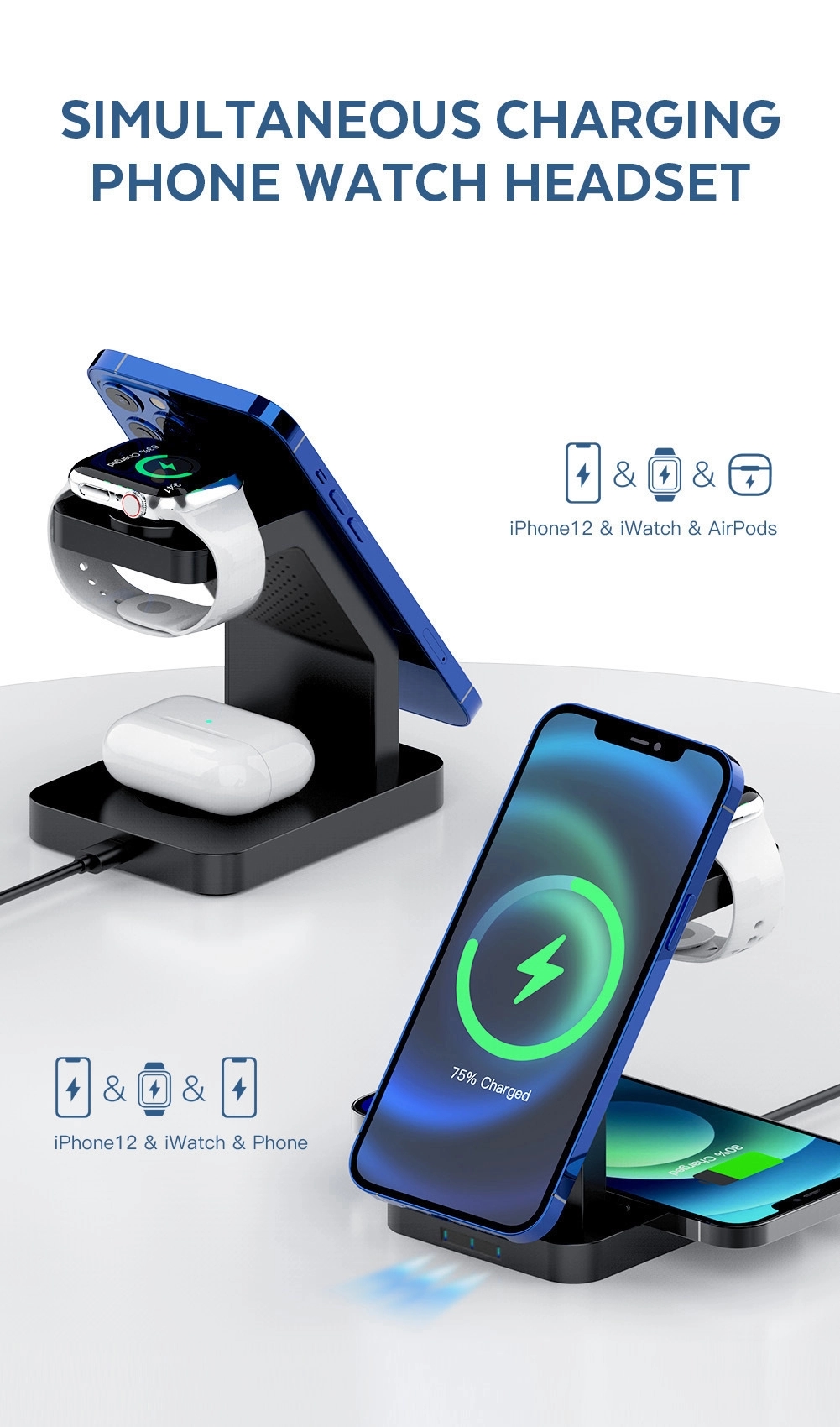 3 in 1 Wireless Charging Station for Multiple Devices 17