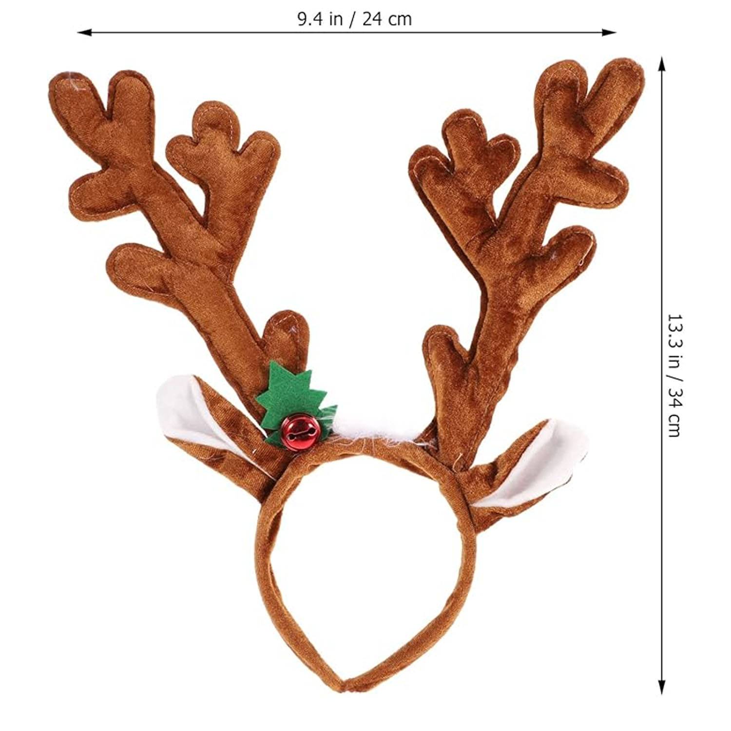 Christmas Fabric Antler Headband 3