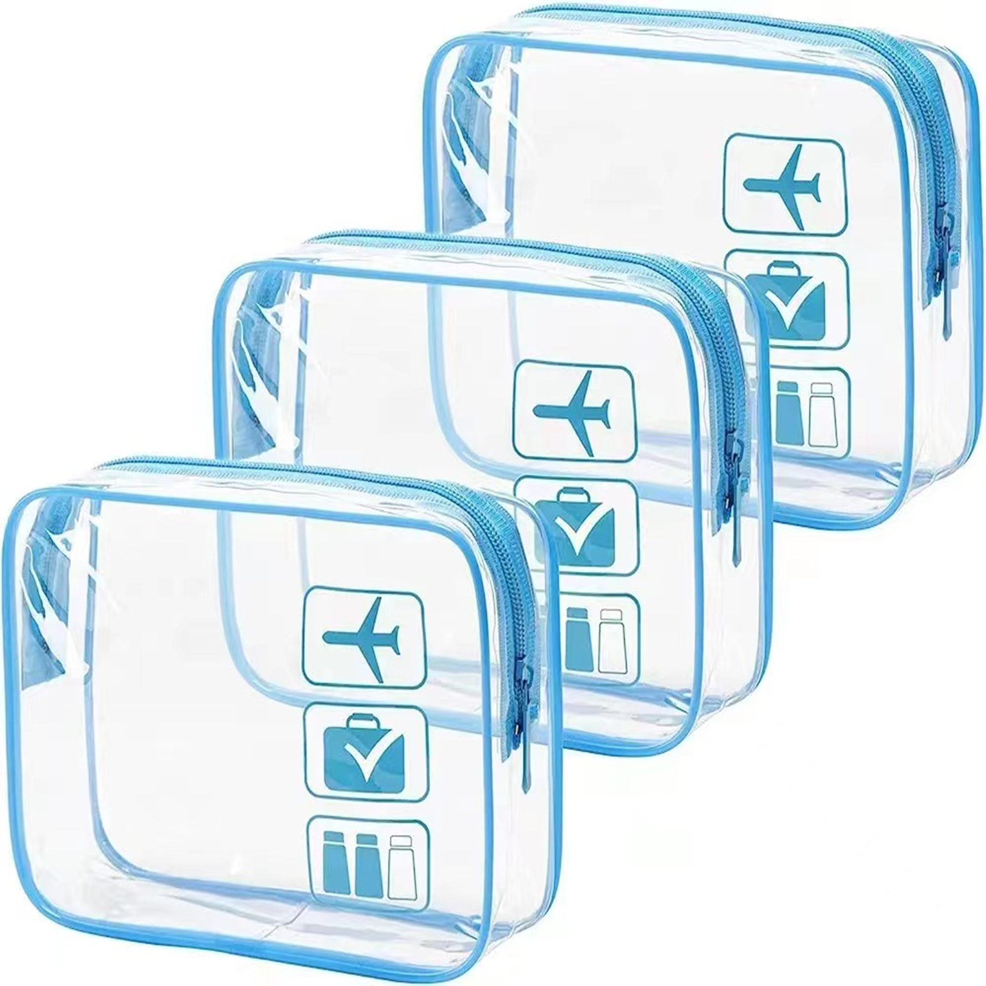 Clear Travel Toiletry Bag Wih Zippers 5