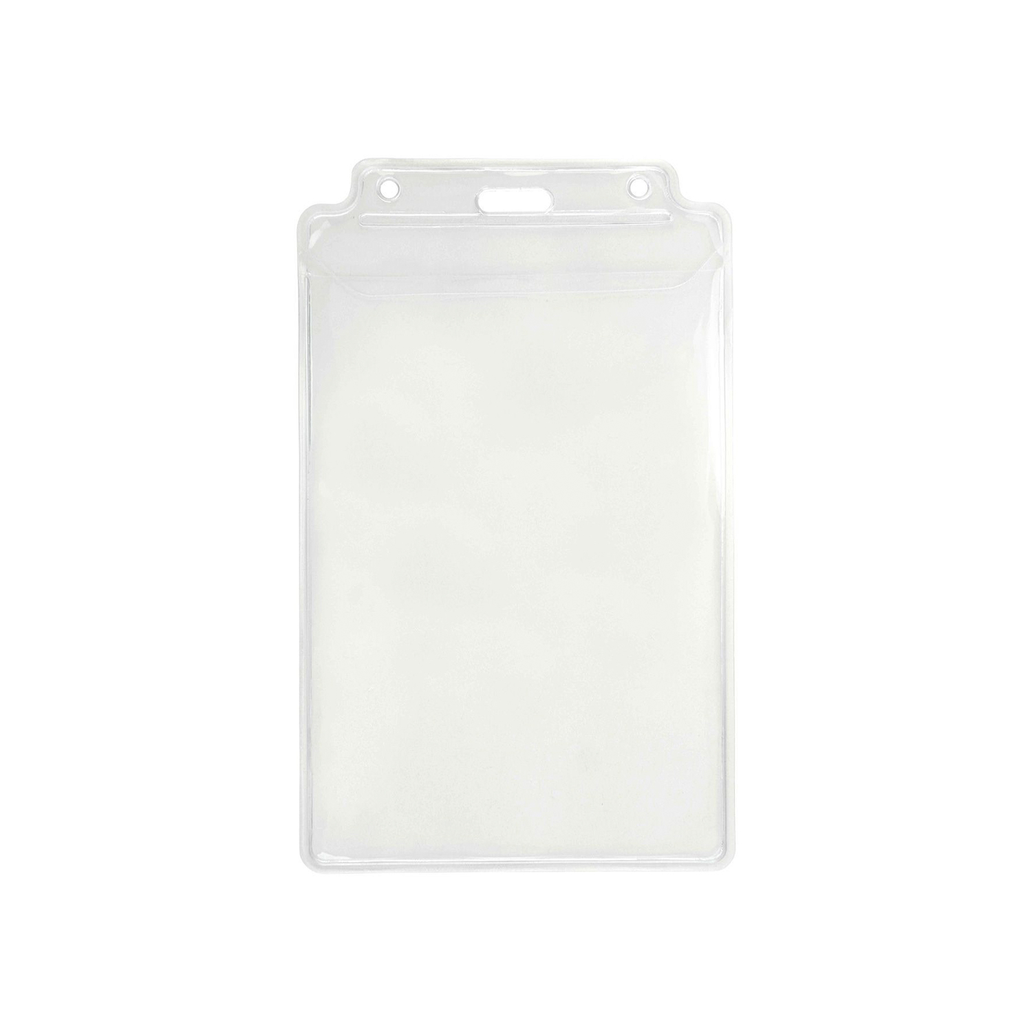Vertical Top-Load Credential Badge Holder w/ Slot & Chain Holes 1