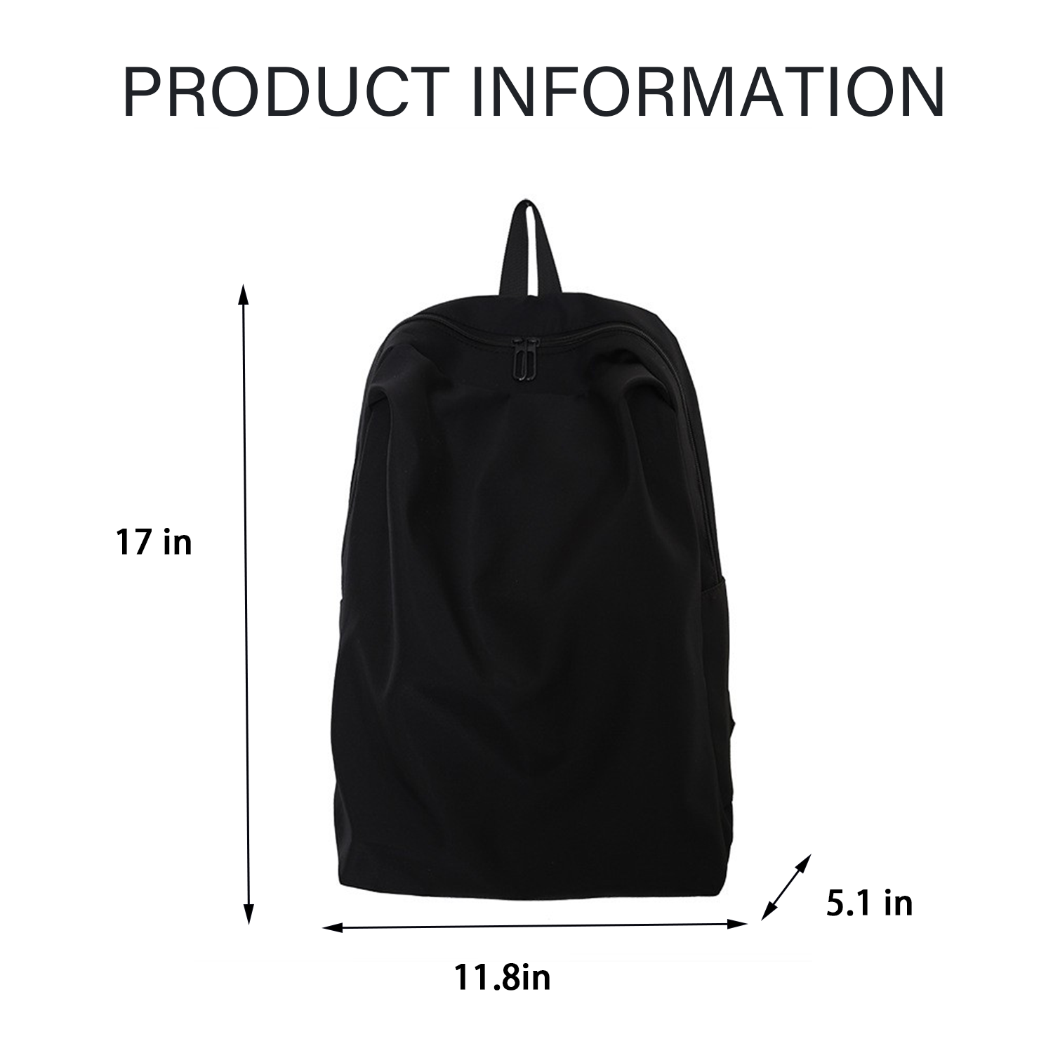 Solid Color Minimalist Large Capacity Backpack 1