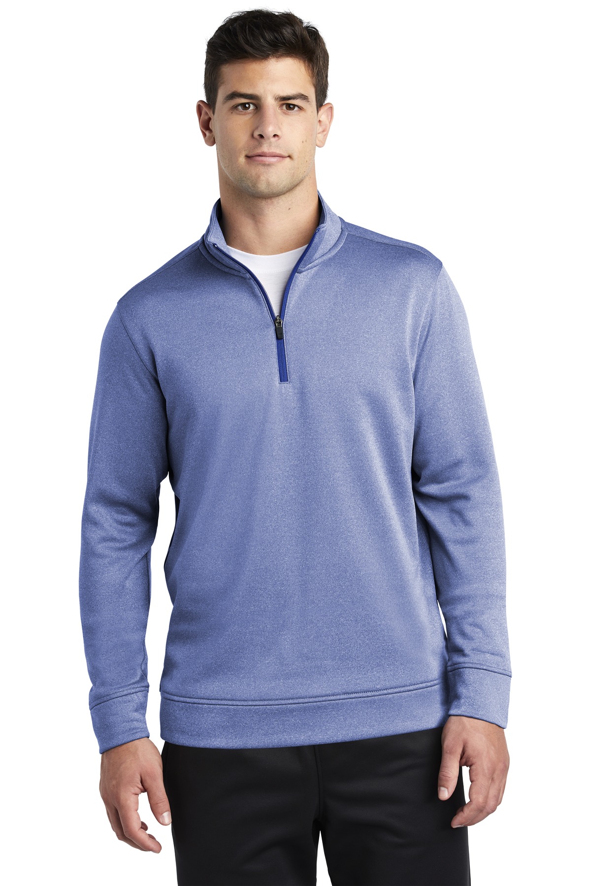 Sport-Tek PosiCharge Sport-Wick Heather Fleece 1/4-Zip Pullover. ST263, custom hoodie or sweatshirt with logo imprint 6
