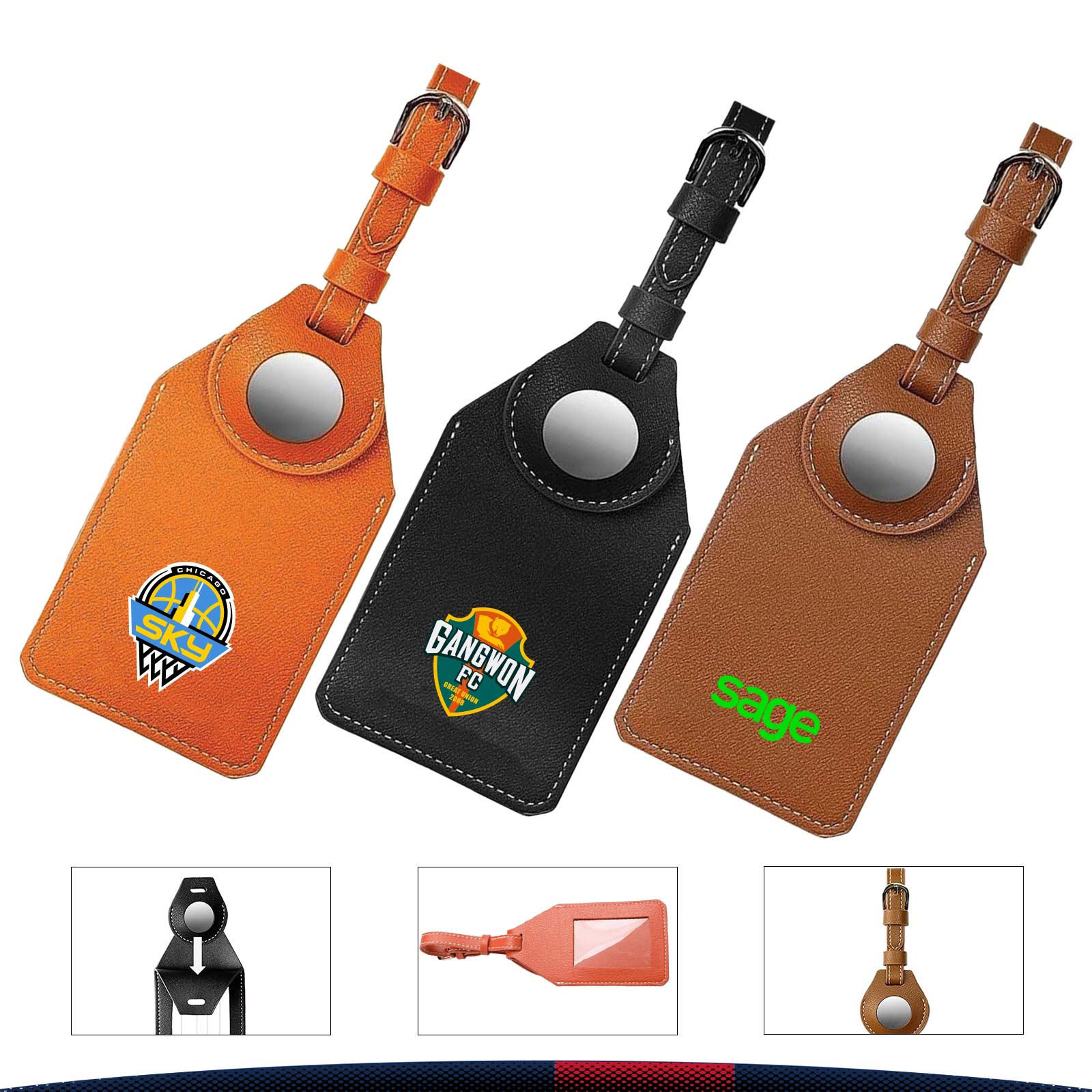 Rhett Luggage Tag With Tracker Holder 6