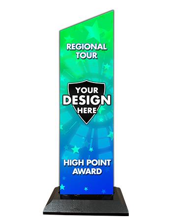Wood Trophy: 48 sq in shape, (Custom 2
