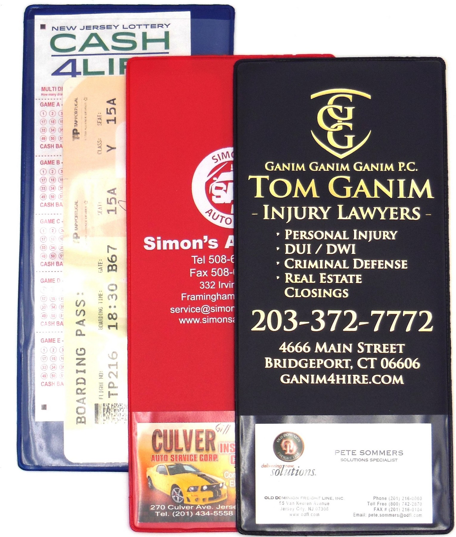 Document/Policy/Ticket Holder with extra pocket 4 3/4 x 9 3/8