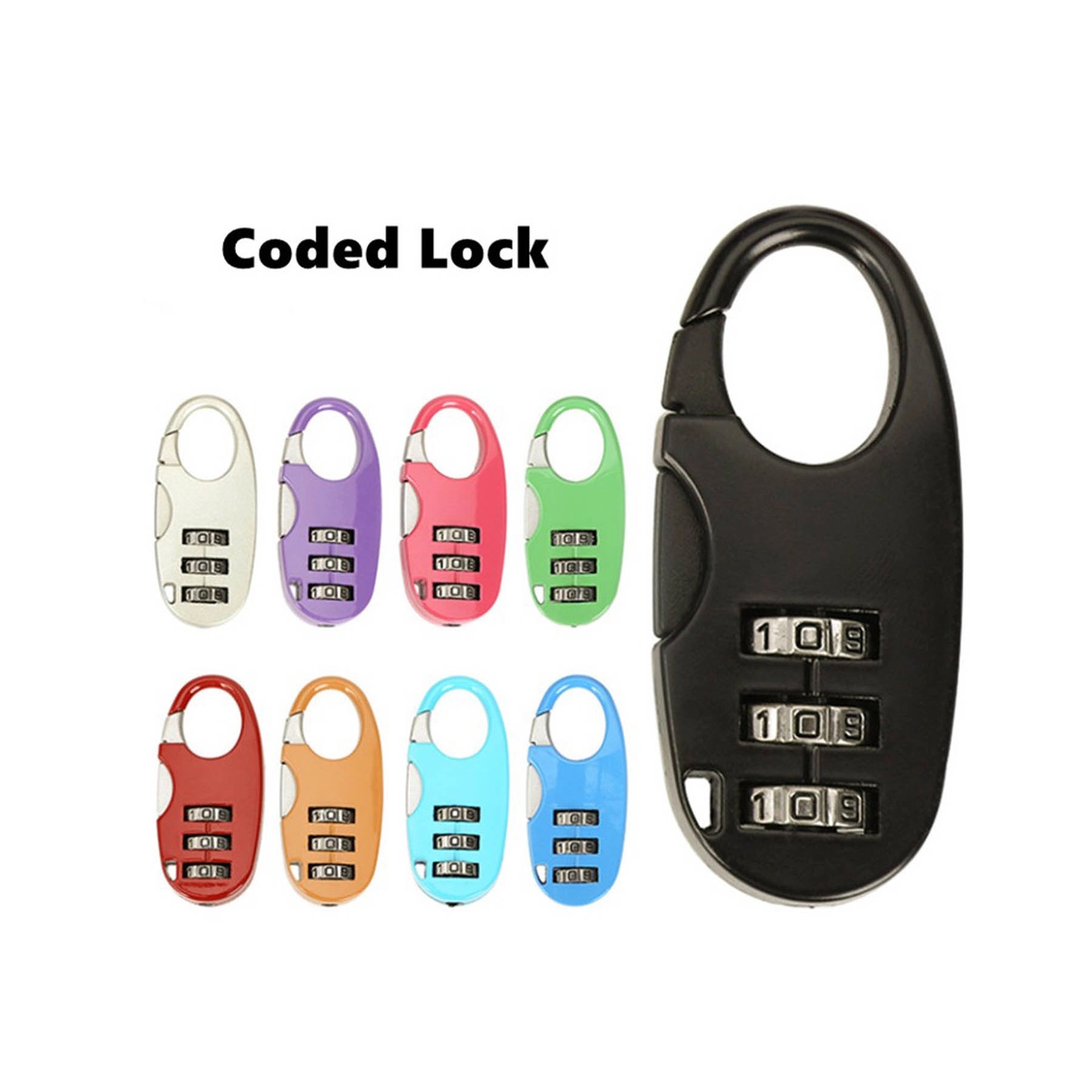 Zinc Alloy Outdoor Travel Digital Password Lock 3