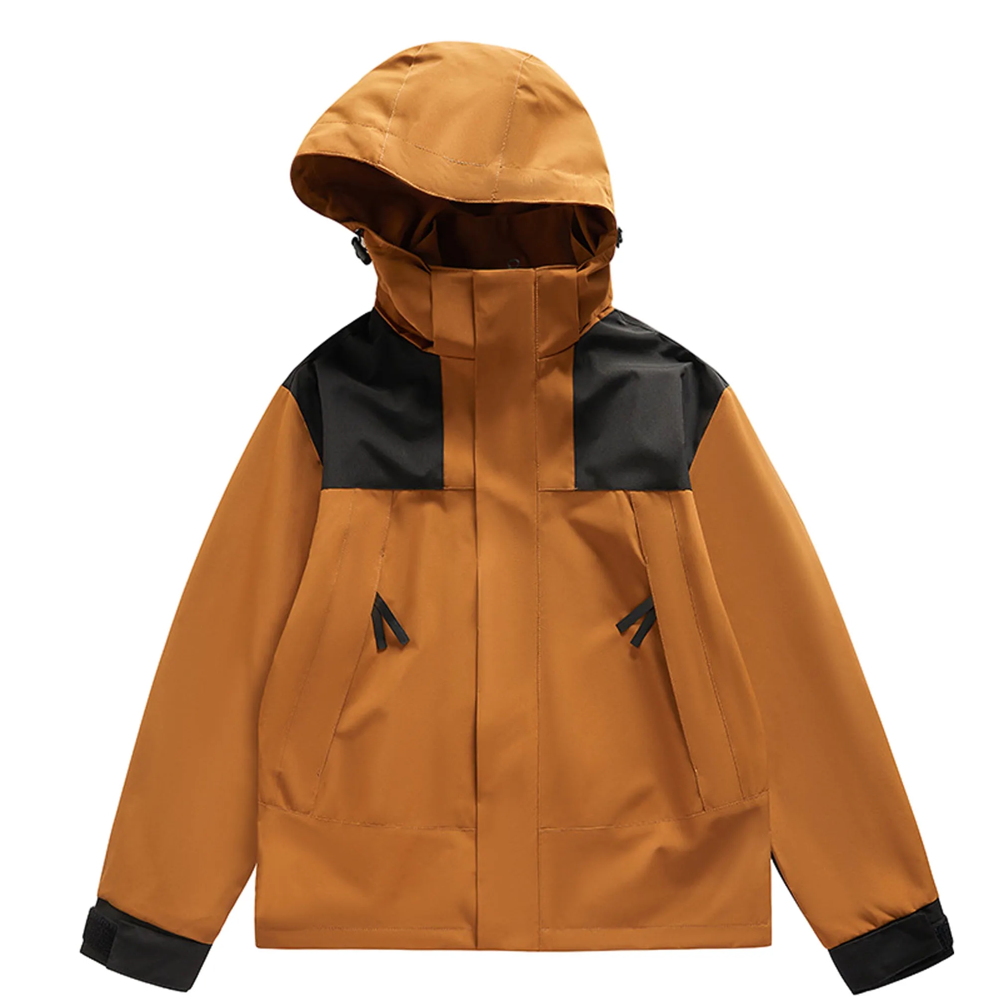 Unisex Oxford Cloth Shell Outerwear Jacket W/Detachable Hood 3
