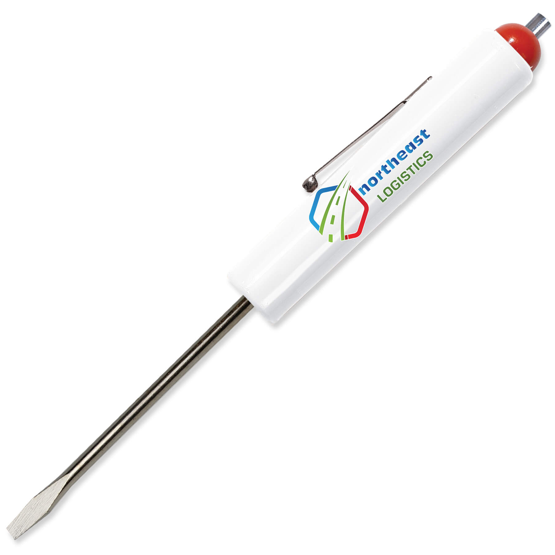 Jumbo Pocket Screwdriver 1/8" Flat Tip Blade + Magnet Top 37