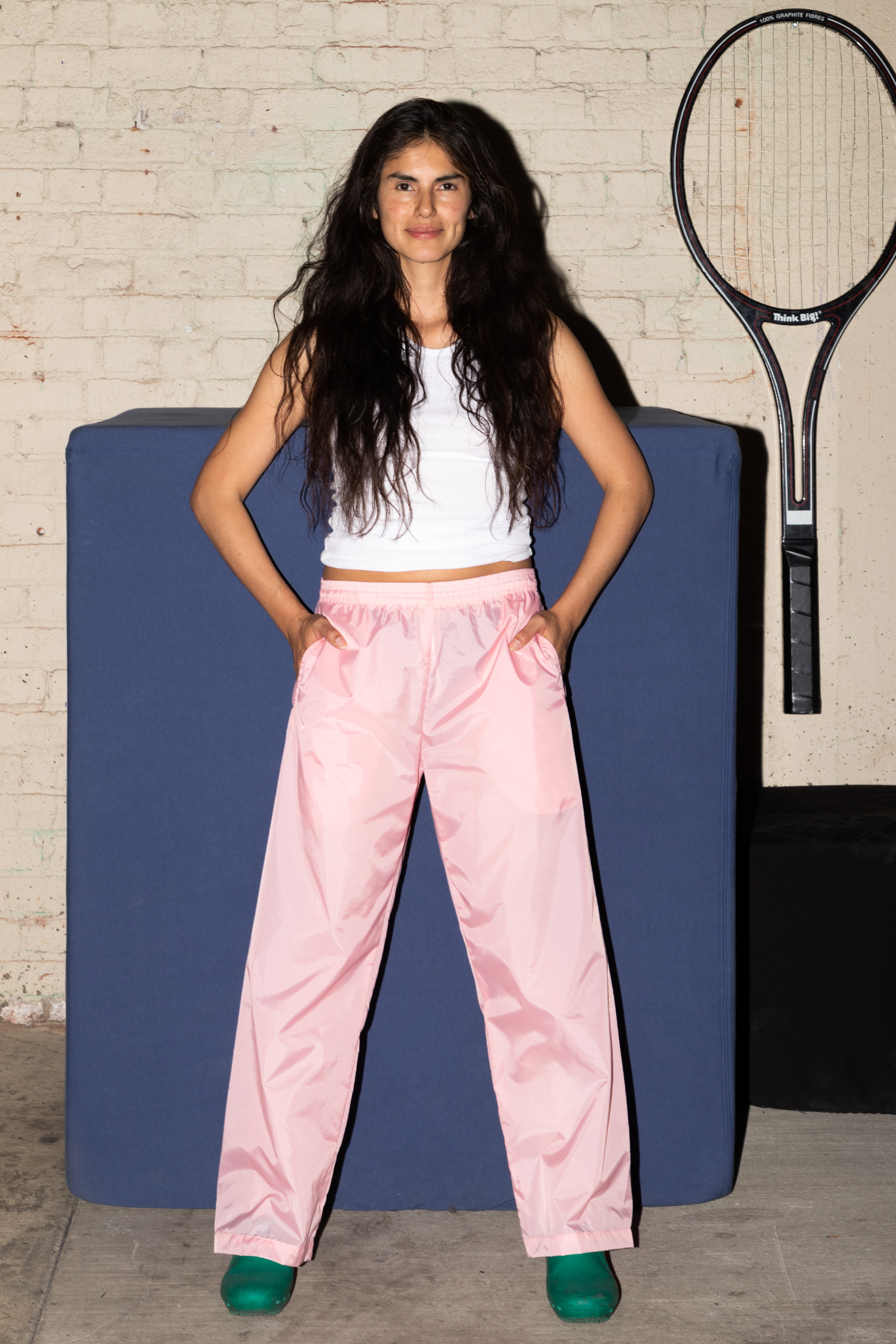 NYLON TAFFETA WIDE LEG PANTS 13