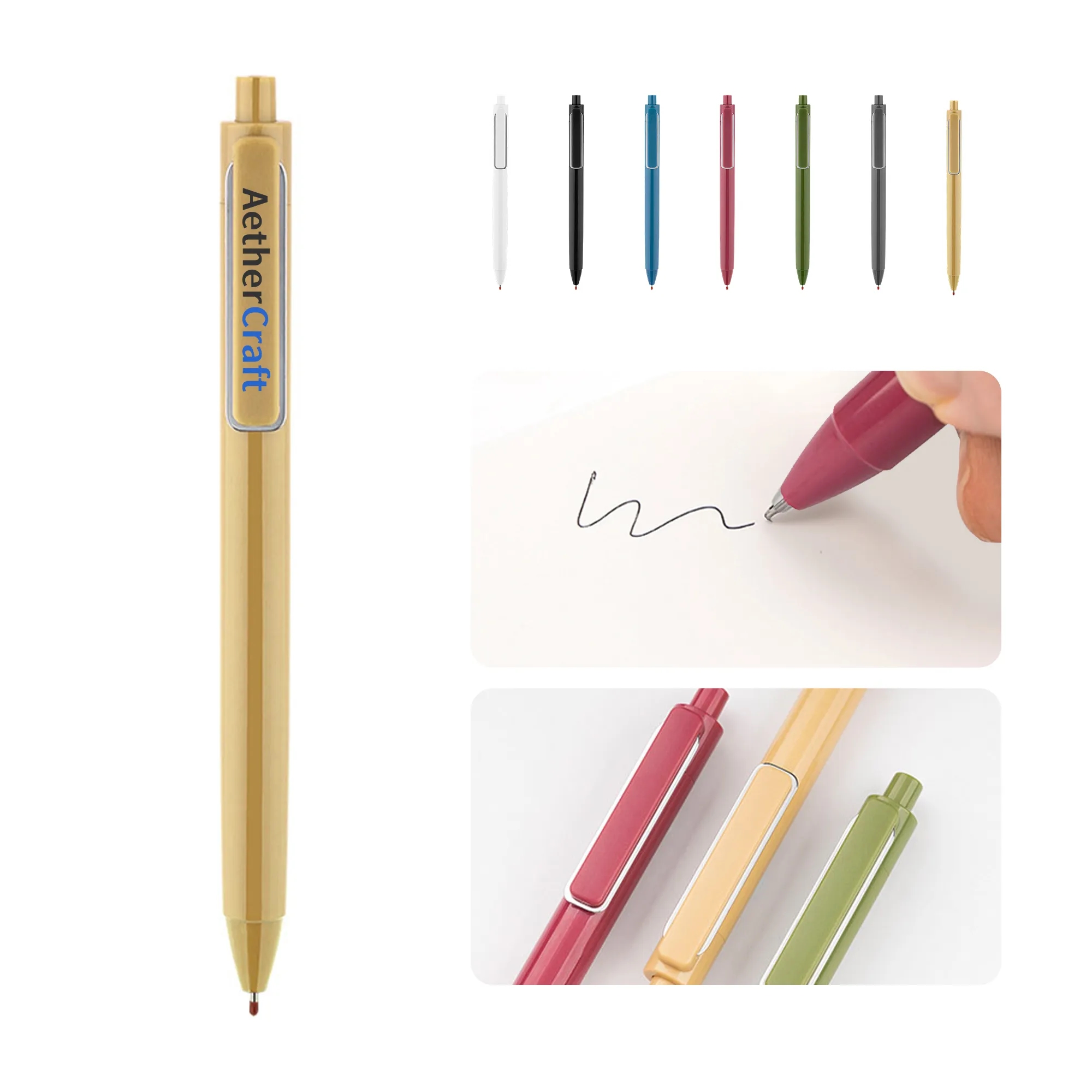 Morandi Click Action Ballpoint Pen with Large Ink Capacity 10