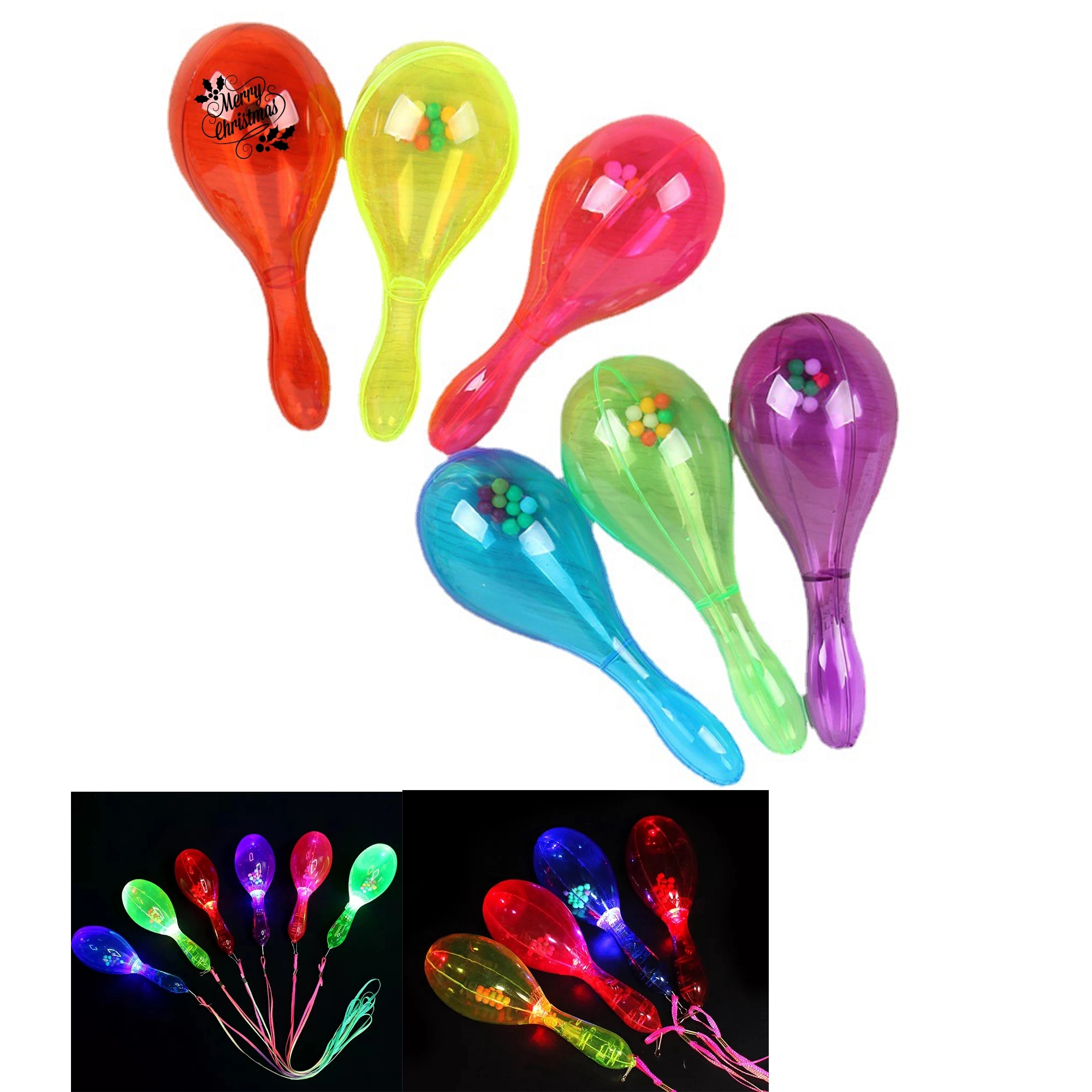 Light up Mini Maracas Party Toy
