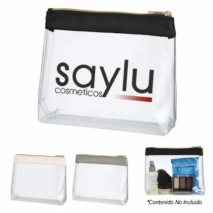 Advertising Sadie Satin Clear Cosmetic Bags 7