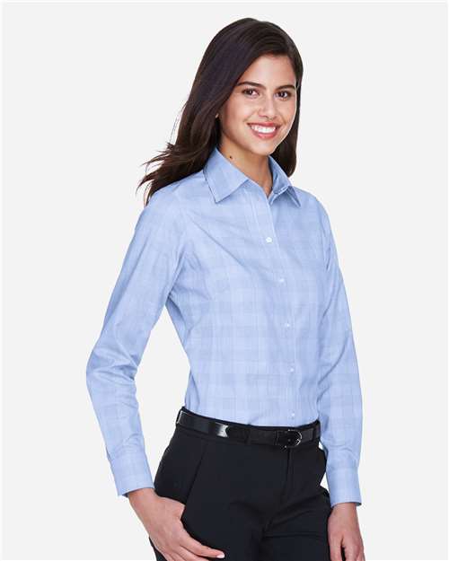 Women's Crown Collection® Glen Plaid Woven Dress Shirt - DG520W 11
