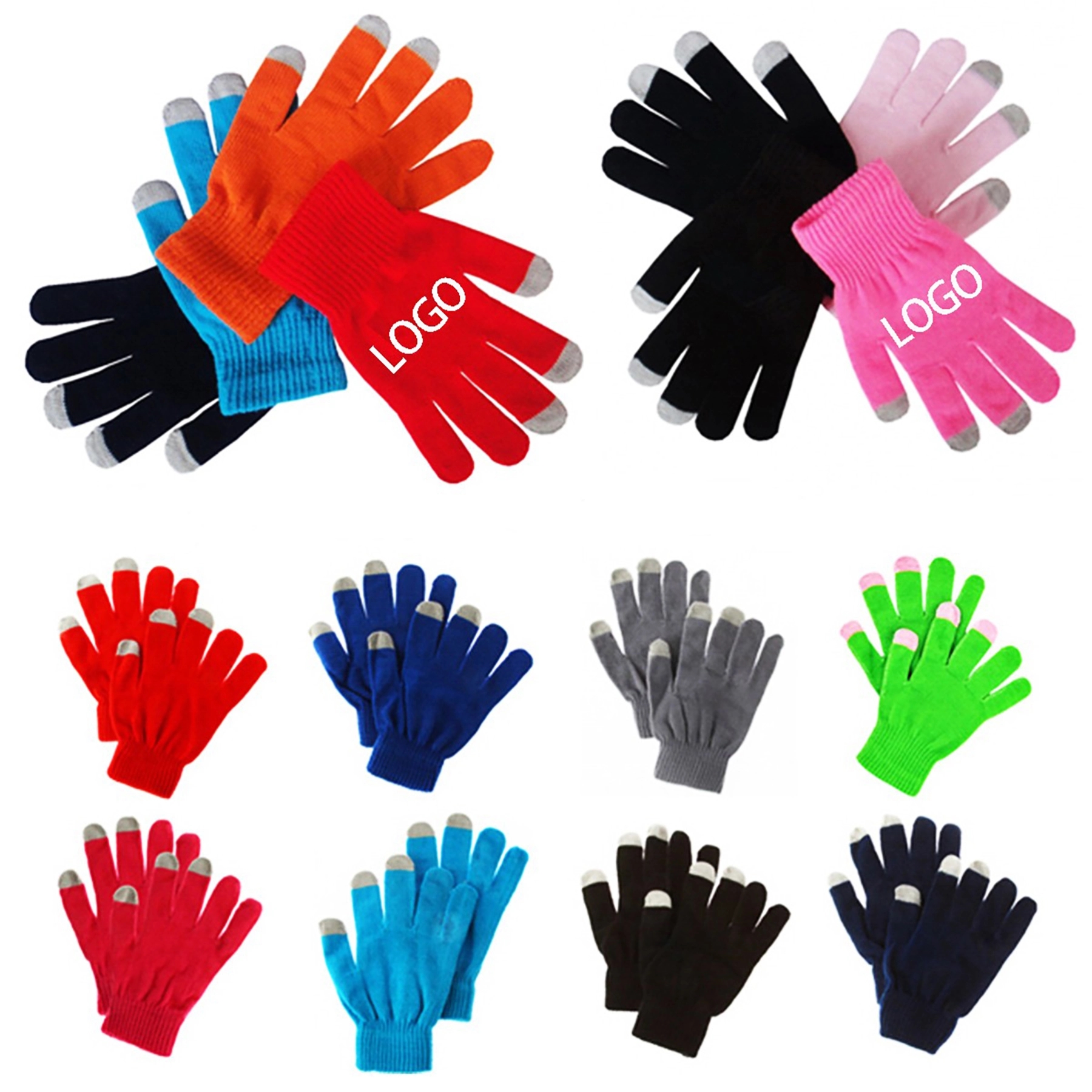 MOQ50 Pcs Touchscreen Knitted Gloves 2