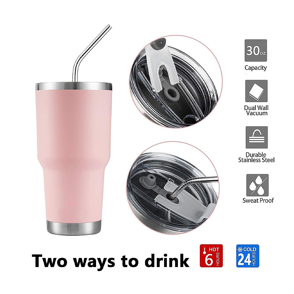 30 Oz Stainless Steel Insulated Travel Mug 2
