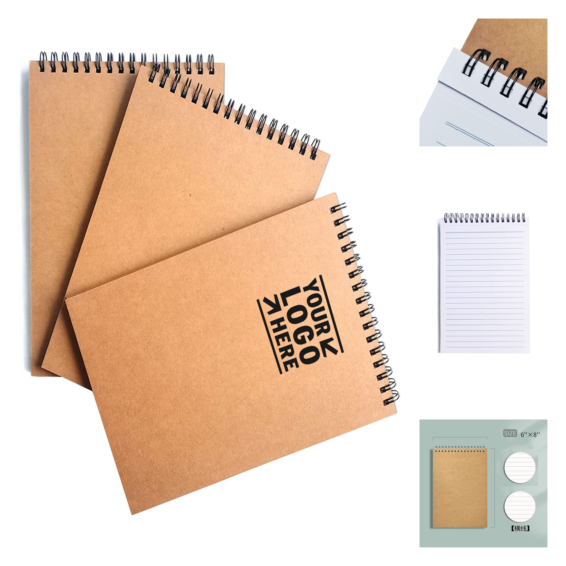 6" x 8" 60 Sheets Lined Thick Paper Note Pads