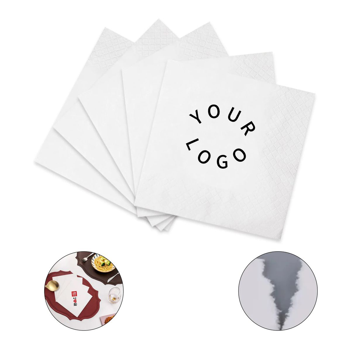 Soft Disposable Napkin with Custom Print Option 2