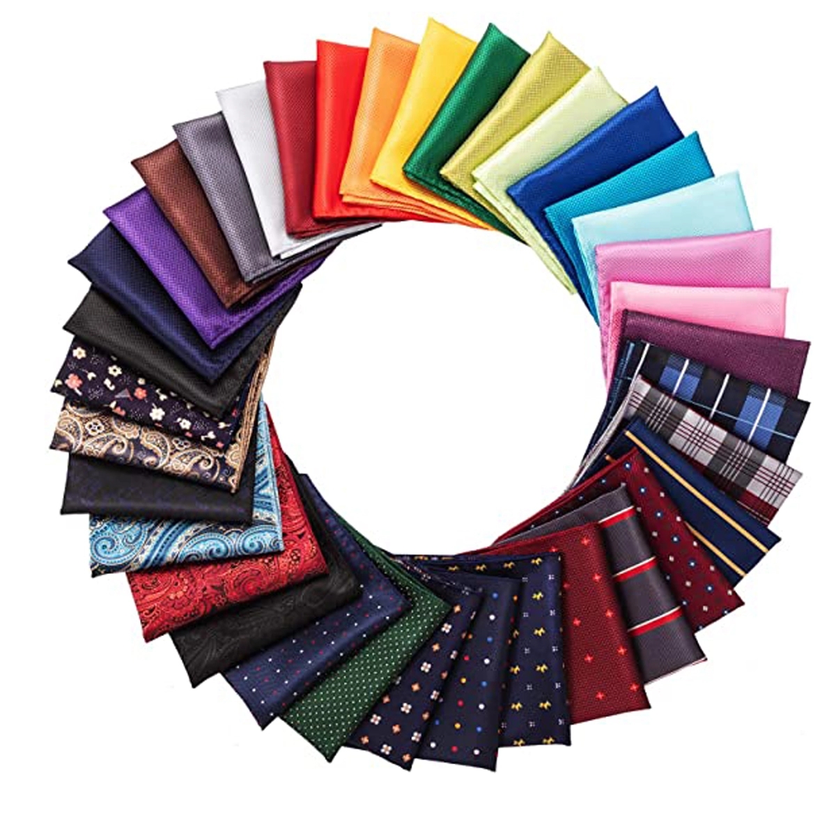 Satin Pocket Square Wedding Party Solid Handkerchief 5