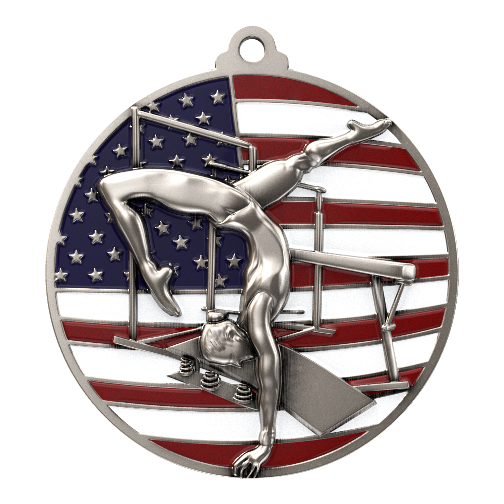 Gymnastics Patriotic Medallion (2-3/4") 5