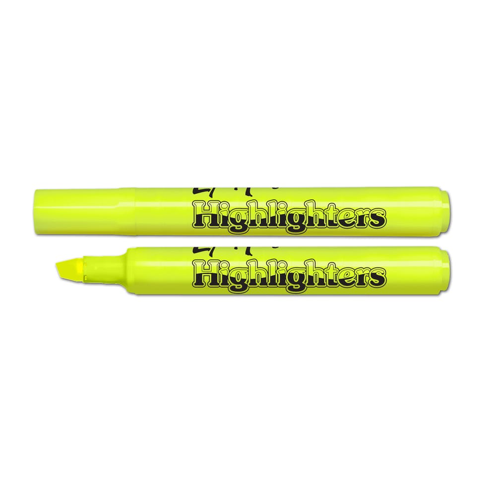 Yellow Highlighters - 250 Count Fluorescent