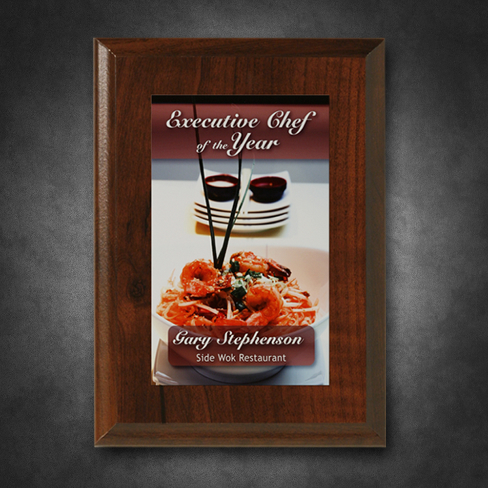 Econo Cherry Plaque with Sublimated Plate 2