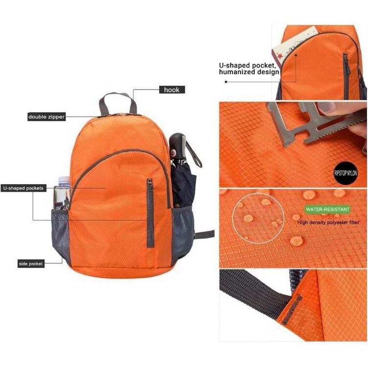 Minimalist Packable Collapsible Lightweight Folding Travel Backpack 5
