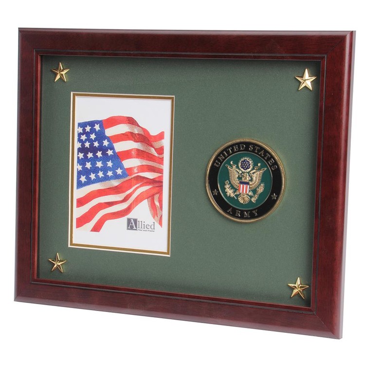 U.S. Army Medallion 5-Inch by 7-Inch Picture Frame with Stars 1