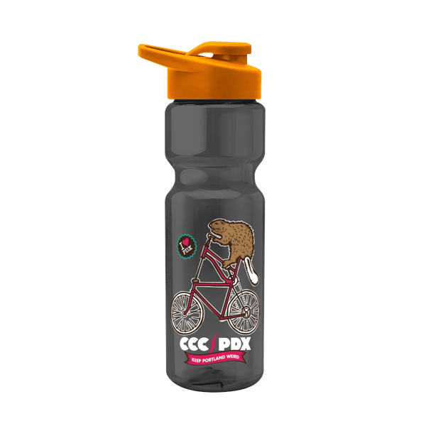 Blazer 28oz Transparent Bike Bottle w/Drink-thru Lid 223