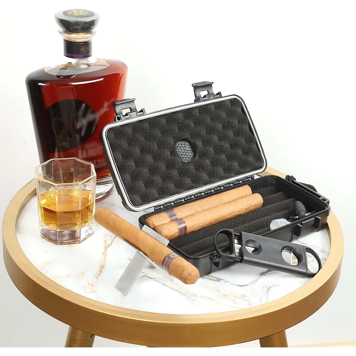 Portable Crushproof Airtight Travel Cigar Humidor Case 6