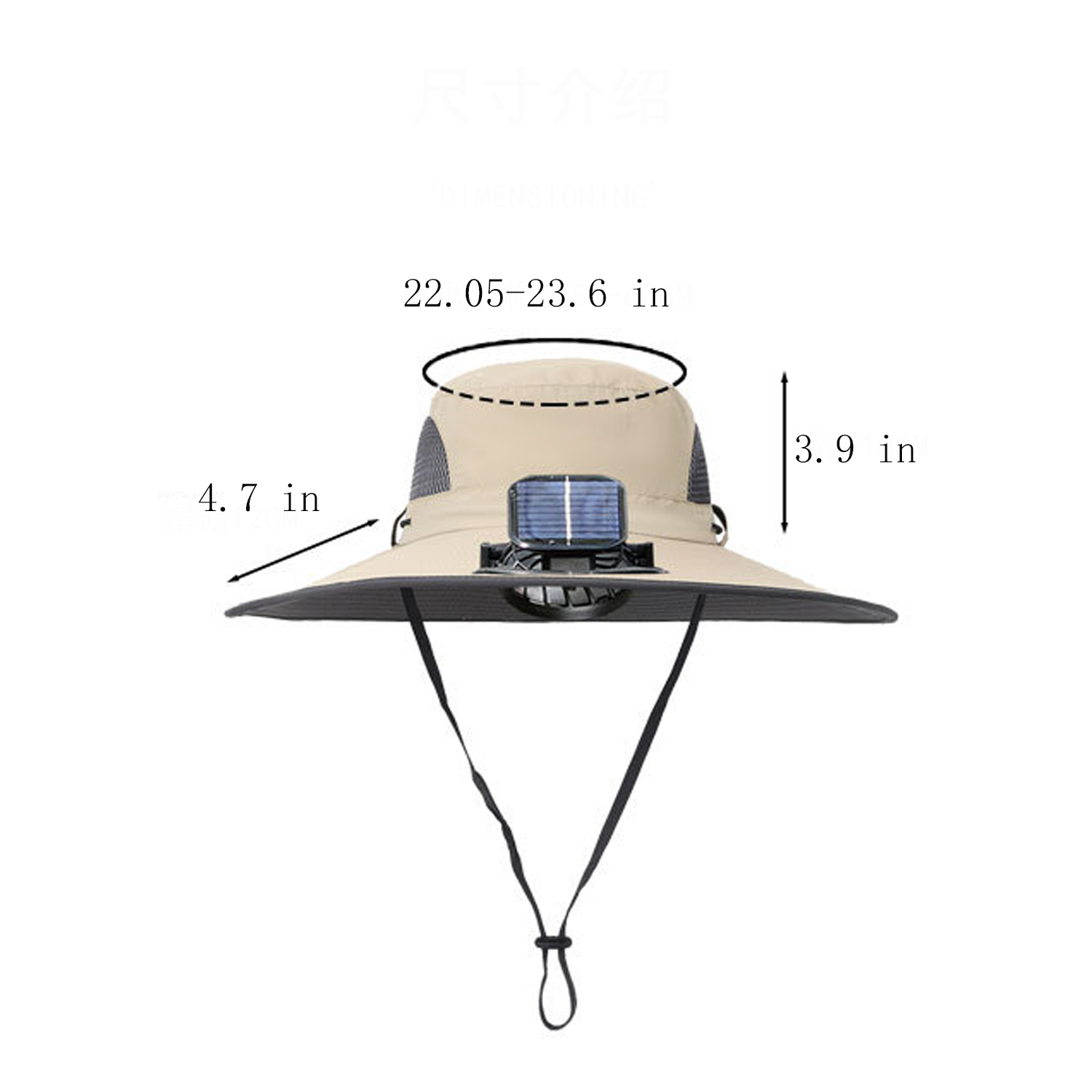 Wide Brim Solar USB Rechargeable Fan Sun Hat 2
