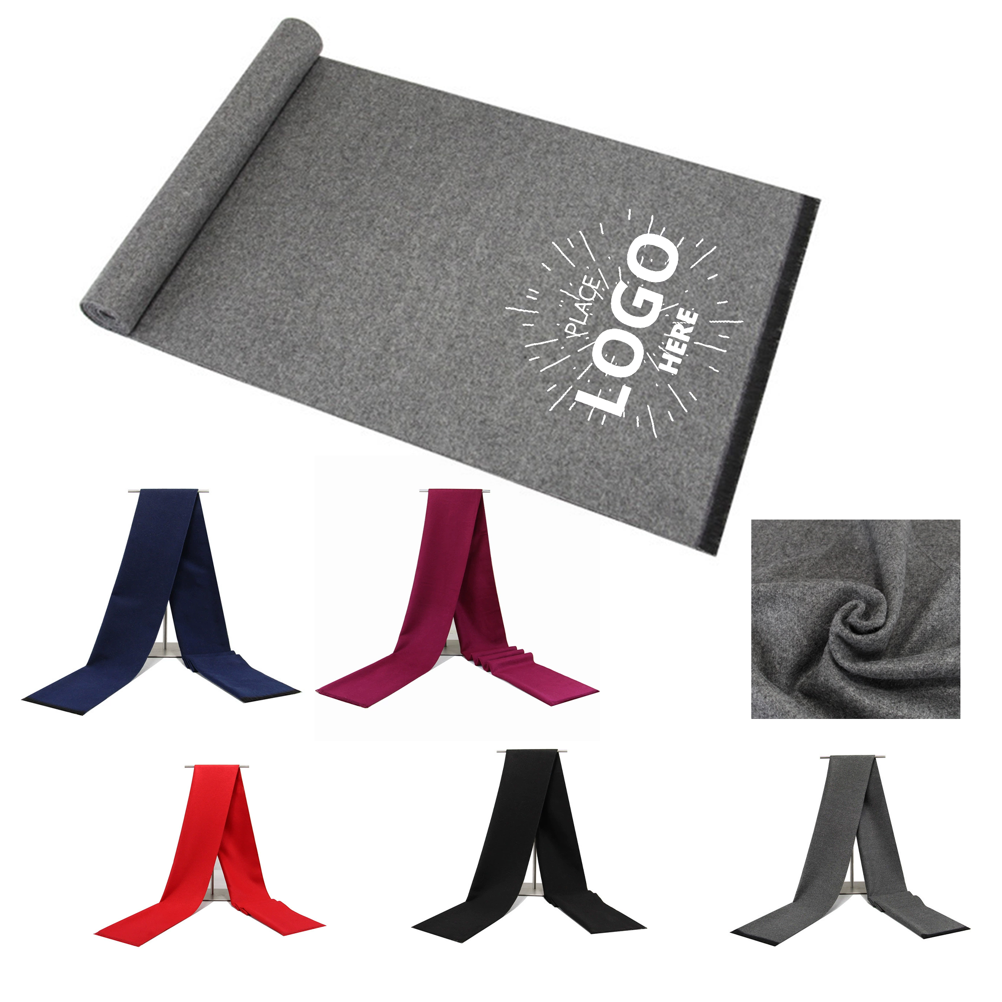 Winter Warm Thickened Solid Color Scarf 2