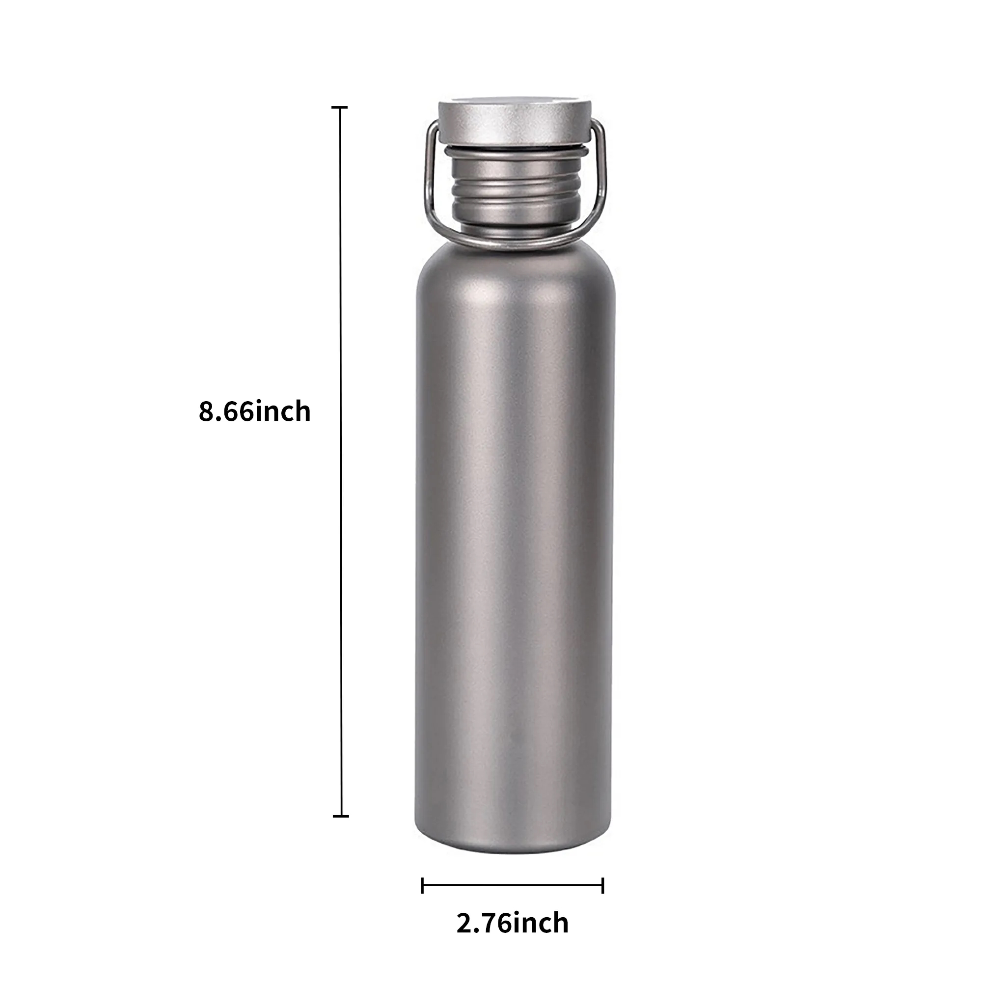 20 oz Pure Titanium Sports Water Bottle Lightweight 4
