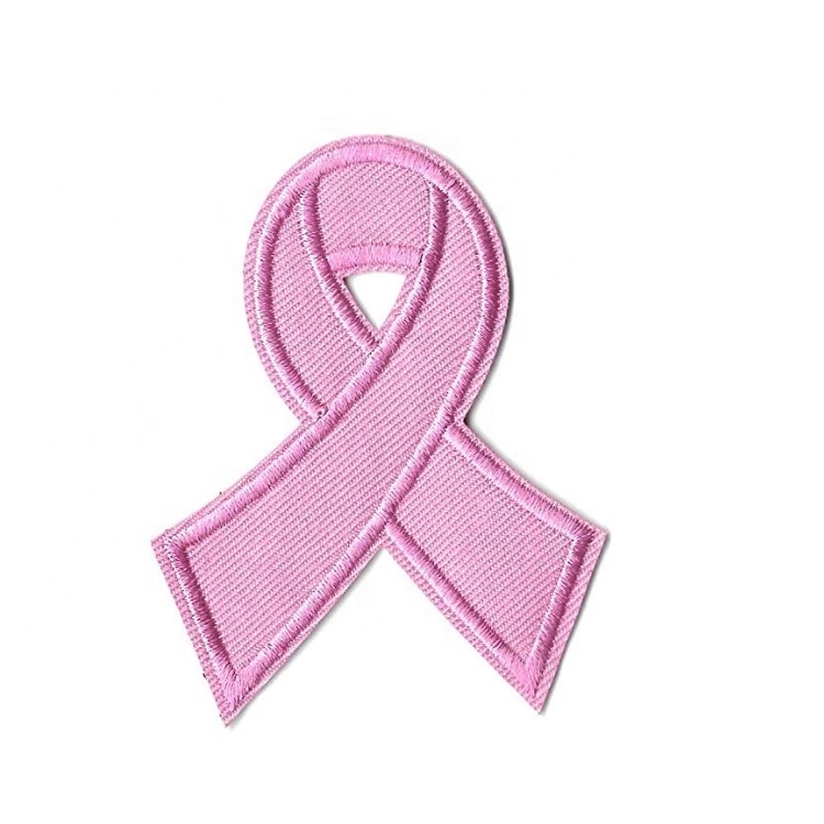 Pink Ribbon Awareness Embroidered Patch 2