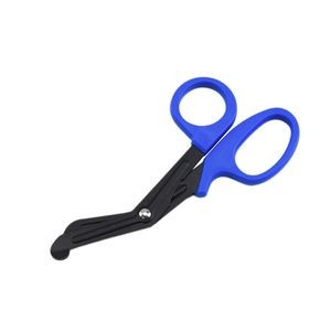 Ergonomic Emergency Medical Scissors Curved Stainless Steel Serrated Blades 22