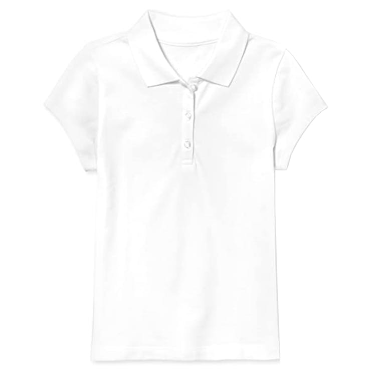 Girls' Uniform Polos - White Medium Short Sleeve 2