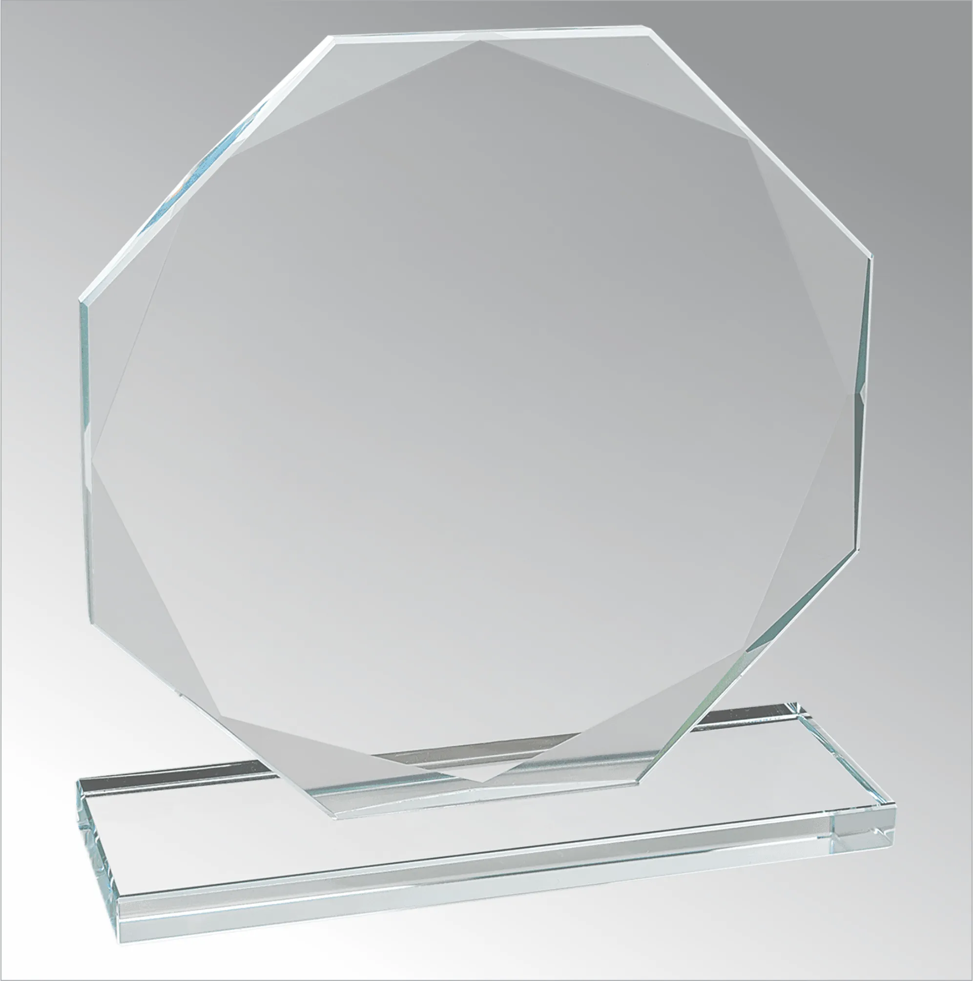 Octagon Clear Glass Award 9