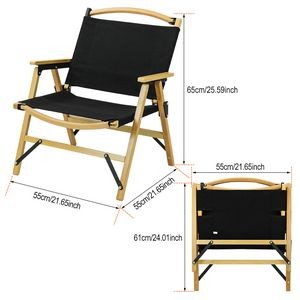 Outdoor Picnic Folding Beach Wood Chair 2