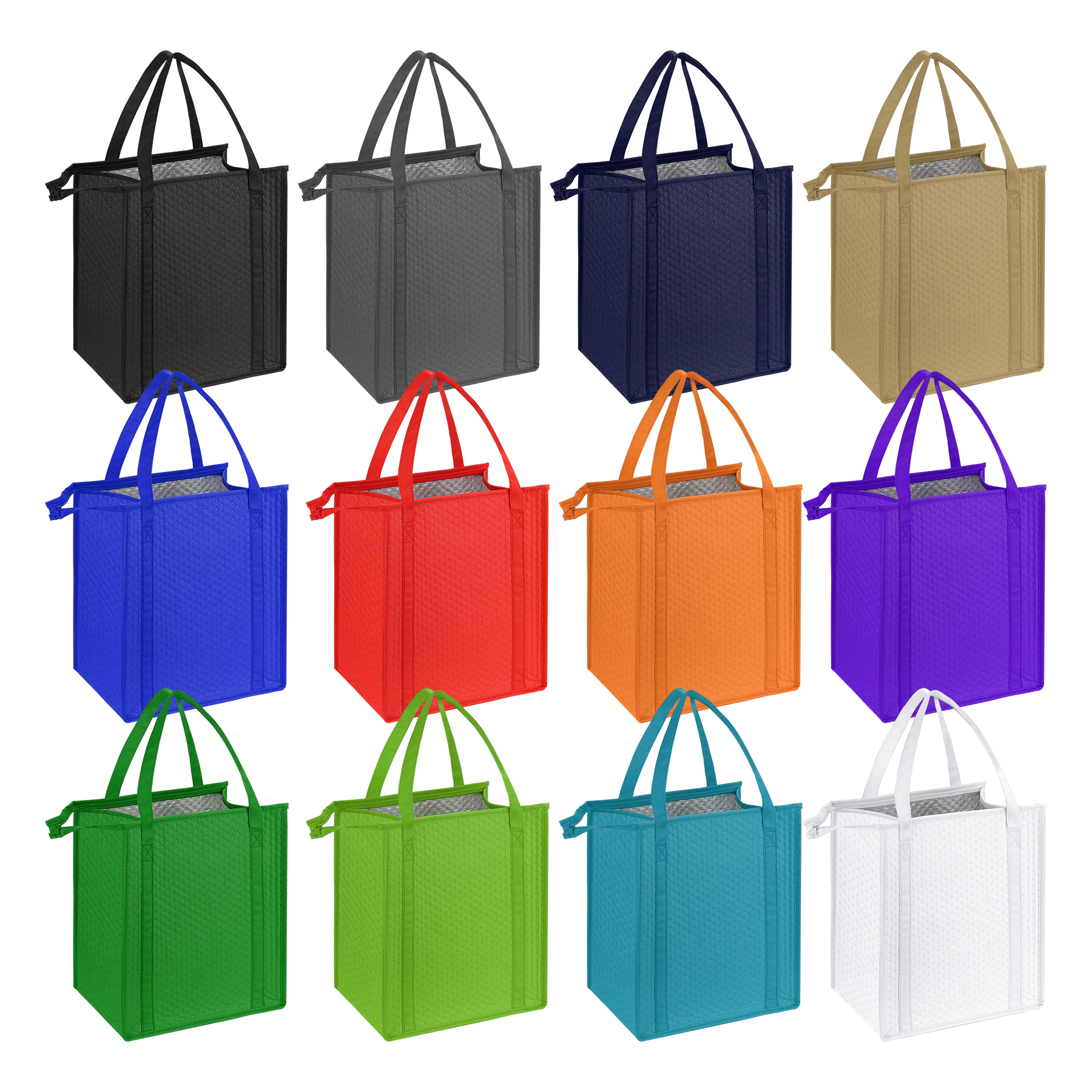 Thermal Non-Woven Insulated Cooler Tote Bag-13"X15"X10"(Ocean) 3