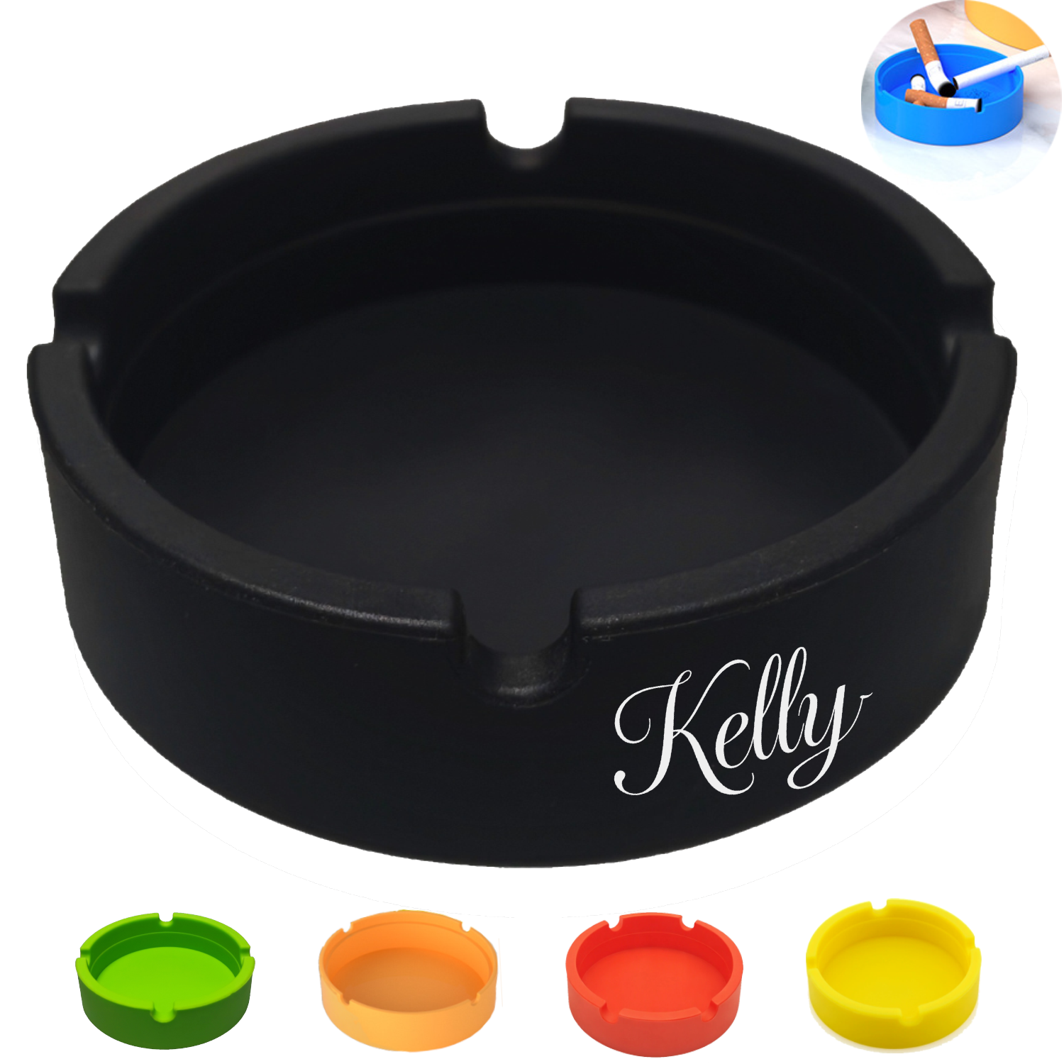 Heat Resistant Round Silicone Ashtray 4